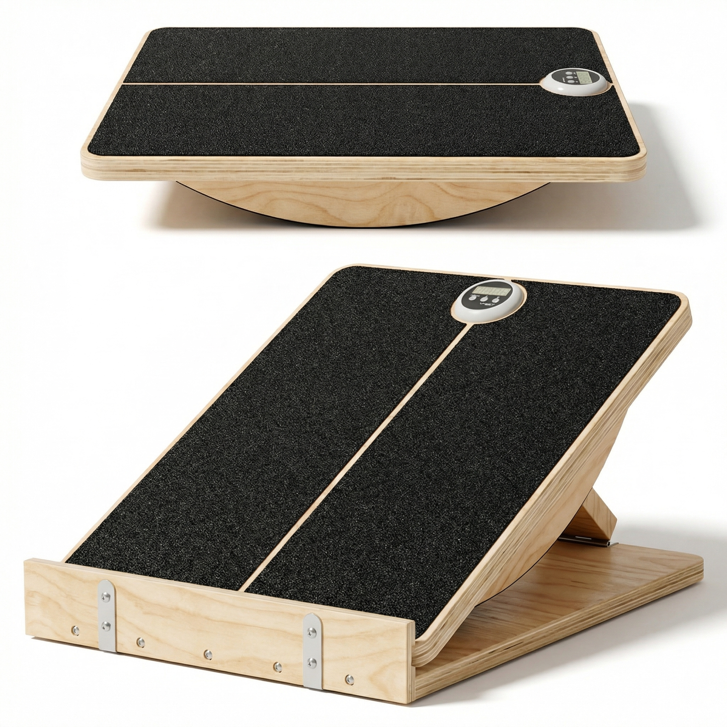 2-in-1 Slant Board & Balance Board with Timer