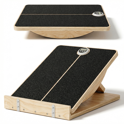 2-in-1 Slant Board & Balance Board with Timer