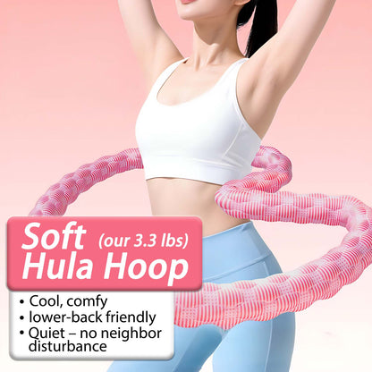 Soft Hula Hoop – 3.3 lbs, Adult Weight Loss & Core Strength