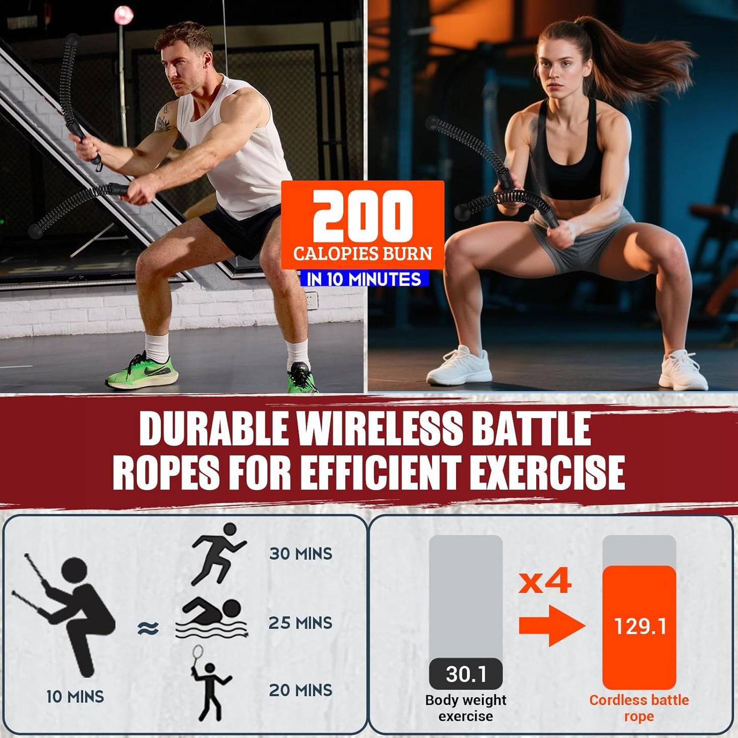 Weighted Ropeless Battle Ropes