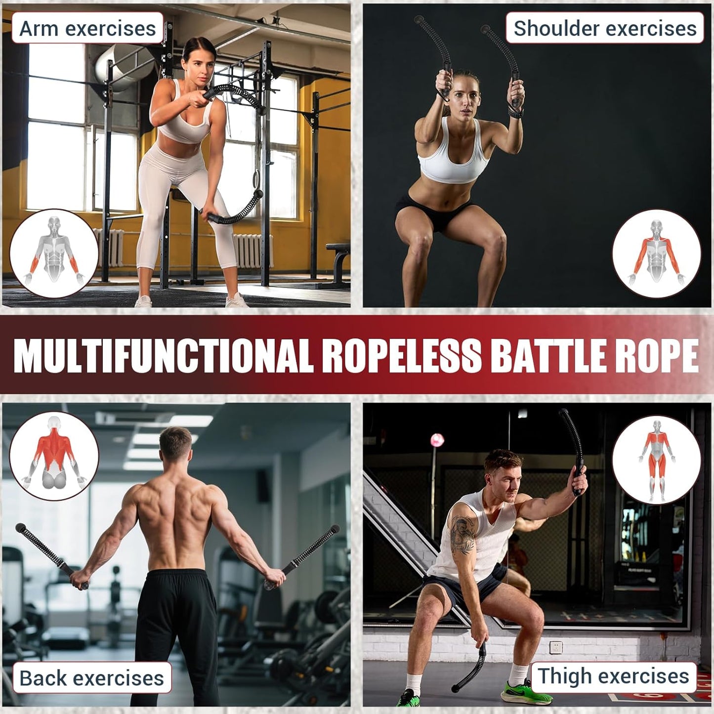 Weighted Ropeless Battle Ropes